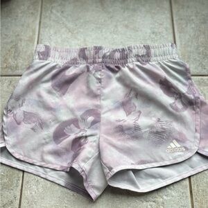 Adidas Women's Light Pink Patterned Shorts